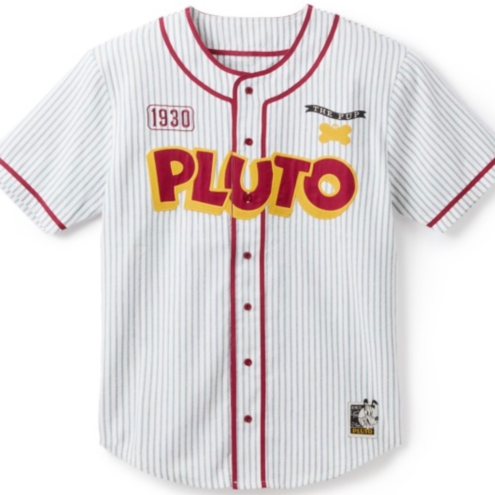 2025 Disney Parks Pluto Baseball Shirt for Adults‎ Size L New